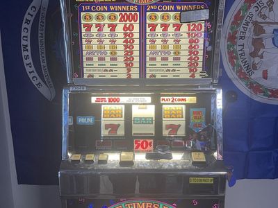 IGT Five Times Pay Double Spin Slot Machine - 25 Cent Play, Working