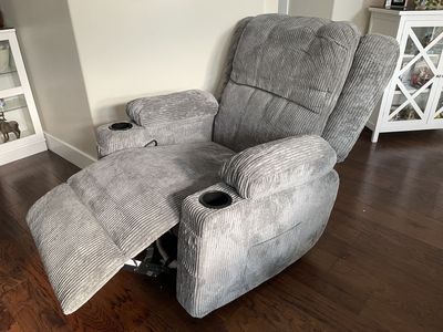 Brand new360° Swivel Rocker, Manual Recliner Chair with Heat & 8-Point Massage, Oversized Manual Nursery Glider Recliner