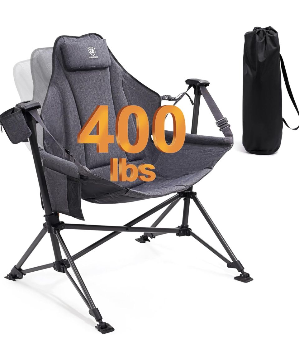 New XL Padded Hammock Rocking Canping Chair