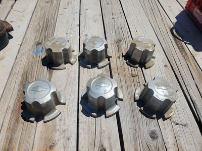 Chevrolet Silverado Tahoe Suburban Wheel Hub Center Caps - Set of 6 - OEM Rally Sport