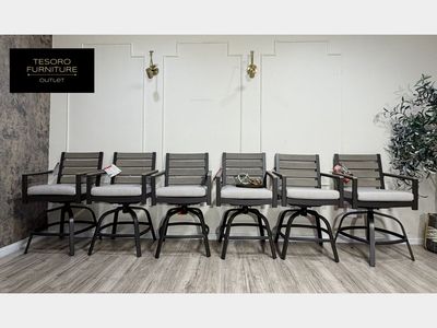 NEW SWIVEL COUNTER HEIGHT CHAIR SET