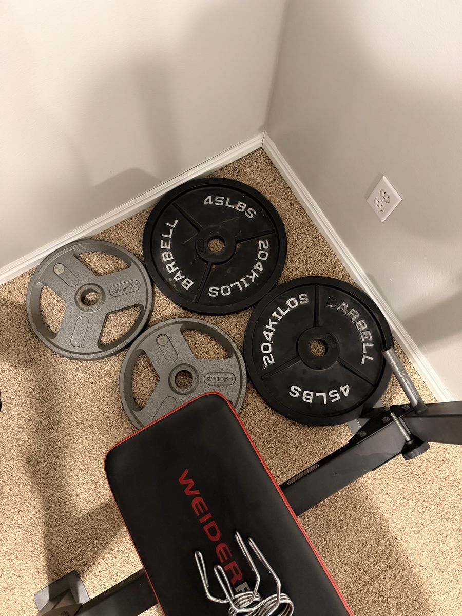 Weight bench and weights
