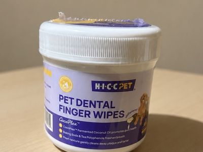 HICC PET Dental Finger Wipes Unflavored for Dogs and Cats