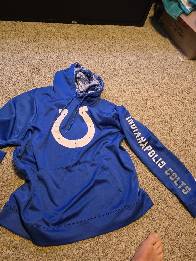 Indianapolis Colts NFL Team Logo Hoodie Blue Pullover Sweatshirt