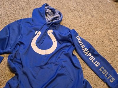 Indianapolis Colts NFL Team Logo Hoodie Blue Pullover Sweatshirt