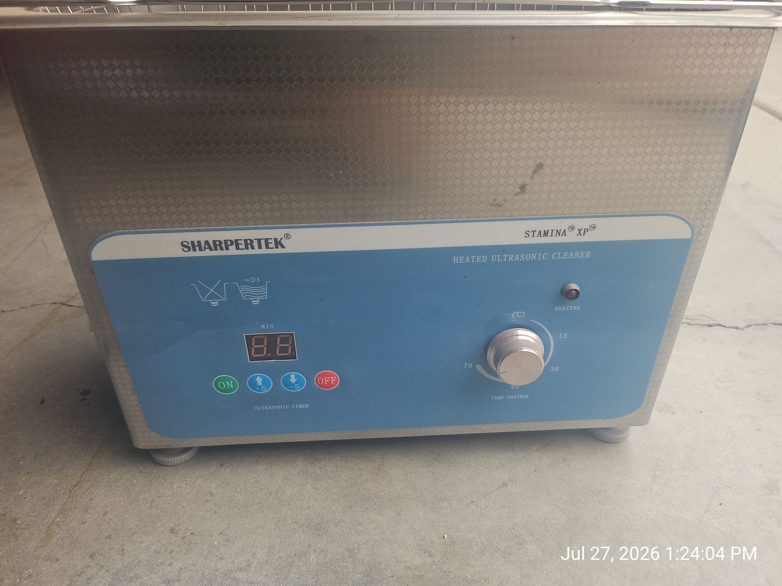 Sharpertek Stamina XP Heated Ultrasonic Cleaner with Basket and cleaner