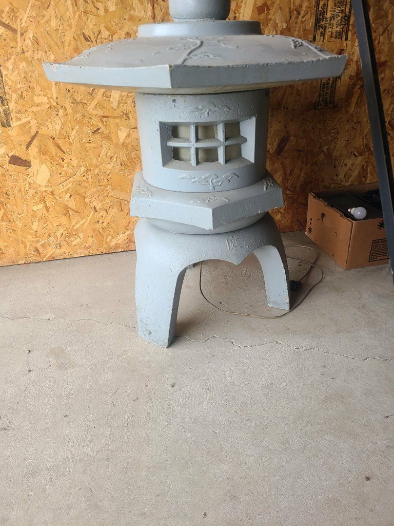 Large Stone Japanese Lantern decor