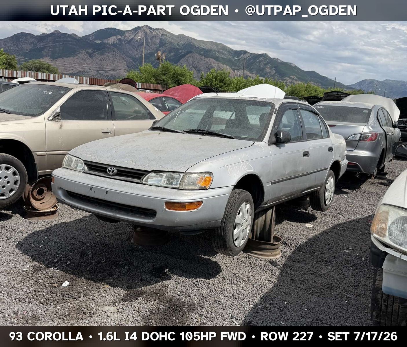 1993 Toyota Corolla Parts - UTPAP Ogden