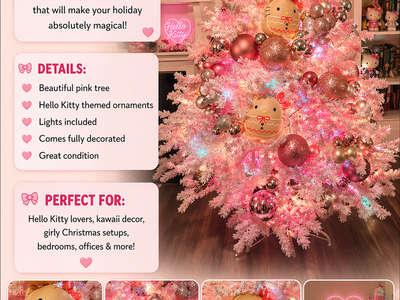 Hello Kitty Pink Christmas Tree – Fully Decorated & Ready for a New Home