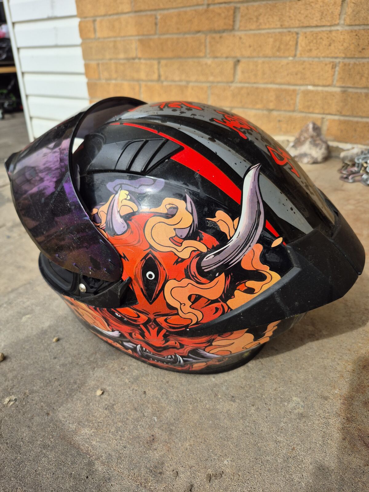 Helmet with visor