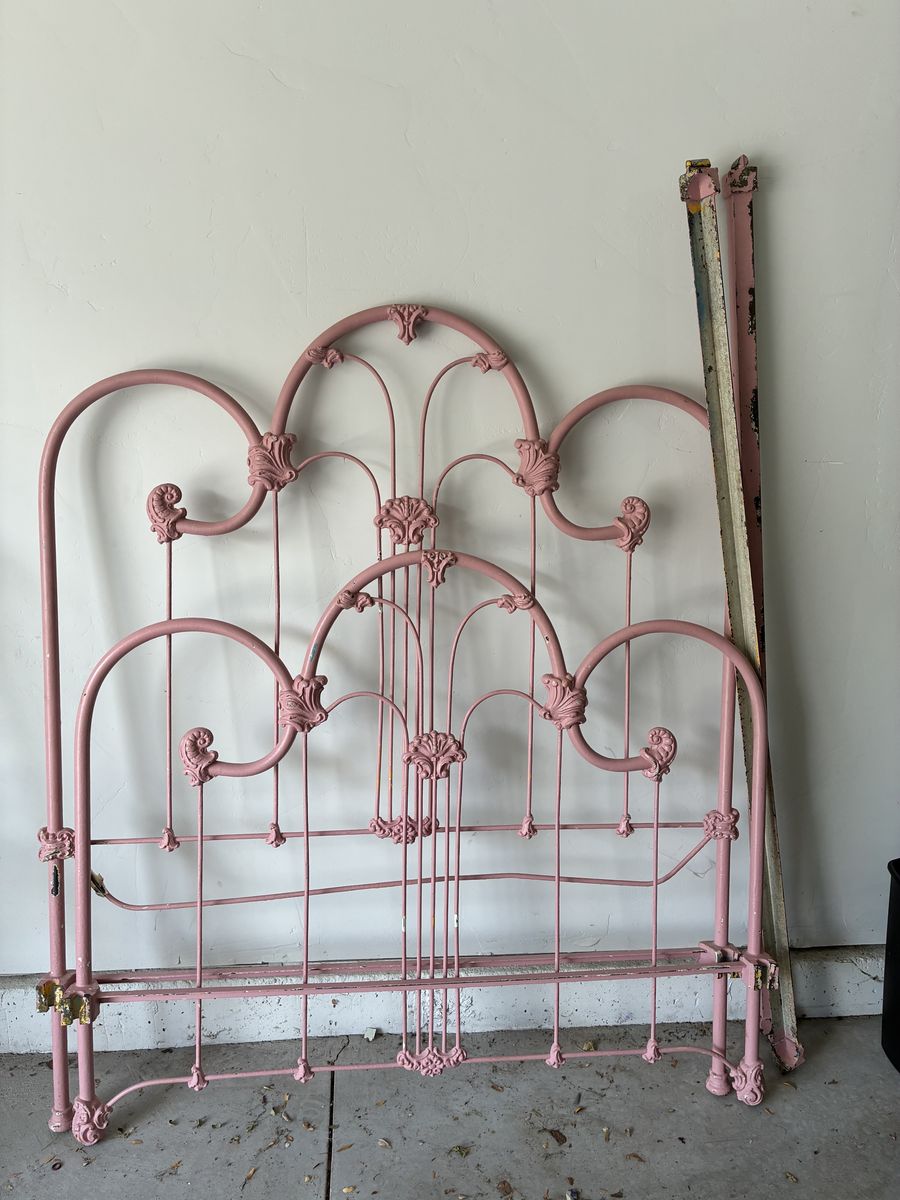 Antique Wrought Iron Full sized bed frame and box springs