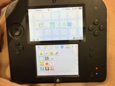 Nintendo 2DS Handheld Console Black/Blue - Used
