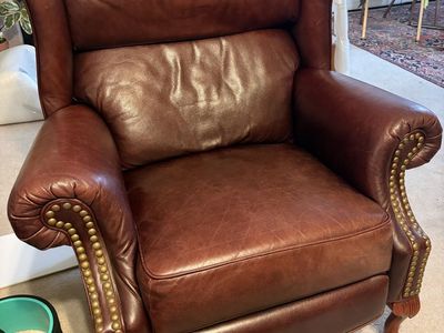 Brown Leather Recliner Armchair