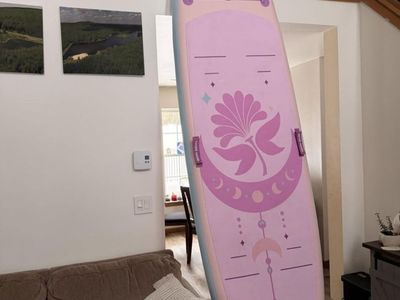 Tuxedo Sailor Inflatable Stand-Up Paddleboard (SUP) Pink/Blue w/ Paddle