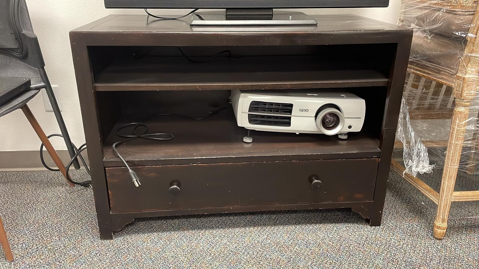 Heavy-Duty Wood TV Stand / Cabinet – $50