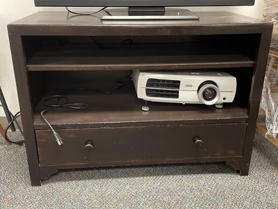 Heavy-Duty Wood TV Stand / Cabinet – $50