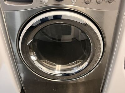 LG stainless electric dryer with steam option