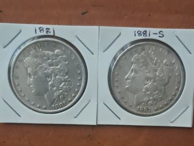 2 Morgan Silver Dollars