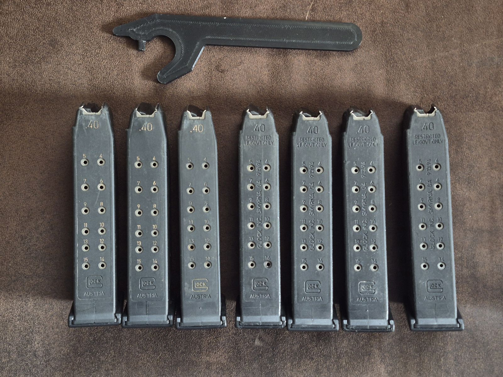 (7) Glock 22 15rd Gen 3 Magazines