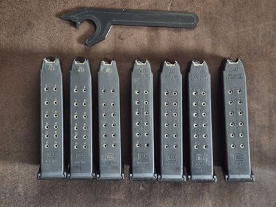 (7) Glock 22 15rd Gen 3 Magazines