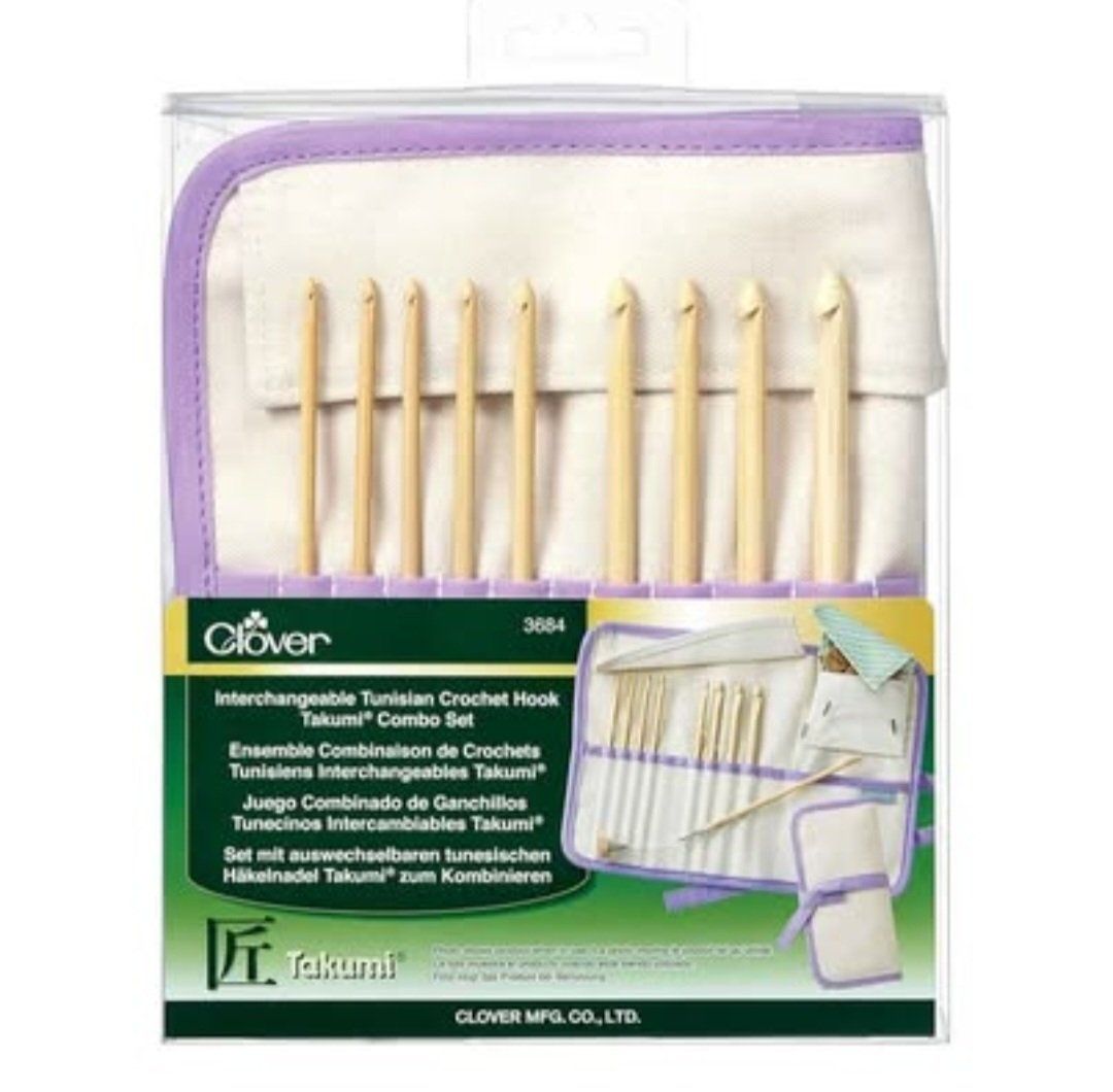 CLOVER INTERCHANGEABLE CROCHET HOOKS SET NEW