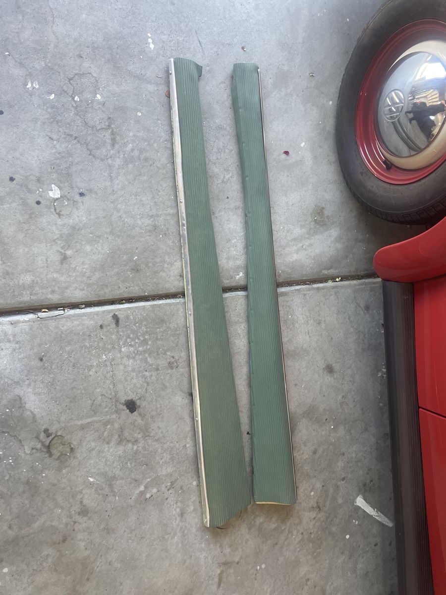 1968 VW beetle running boards - green