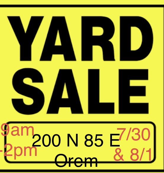 Yard Sale plus bead bracelet making! 7/31-8/1 8am-2pm!!