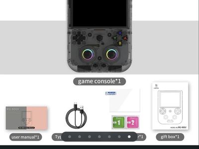 ANBERNIC RG 406V Handheld Retro Gaming Console Transparent Black