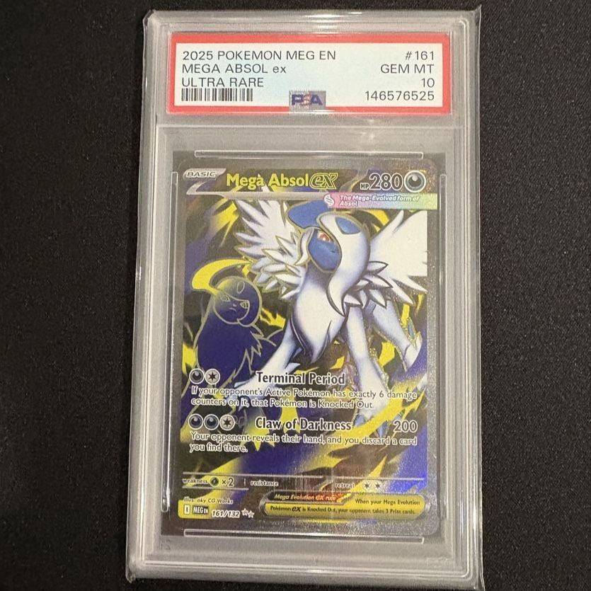2025 Pokemon Mega Absol 161 Ultra Rare Gem Mint 10