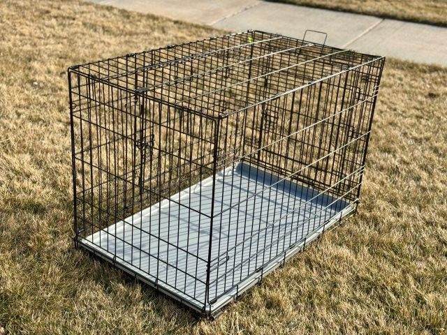 Foldable Pet Crate 36" L Double Door