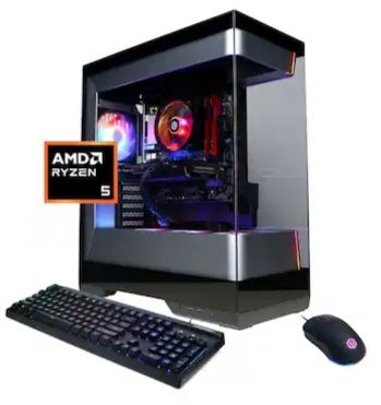 CyberPower PC gaming desktop Ryzen 5 5500, 16gb, 1TB SSD, Radeon RX 6500