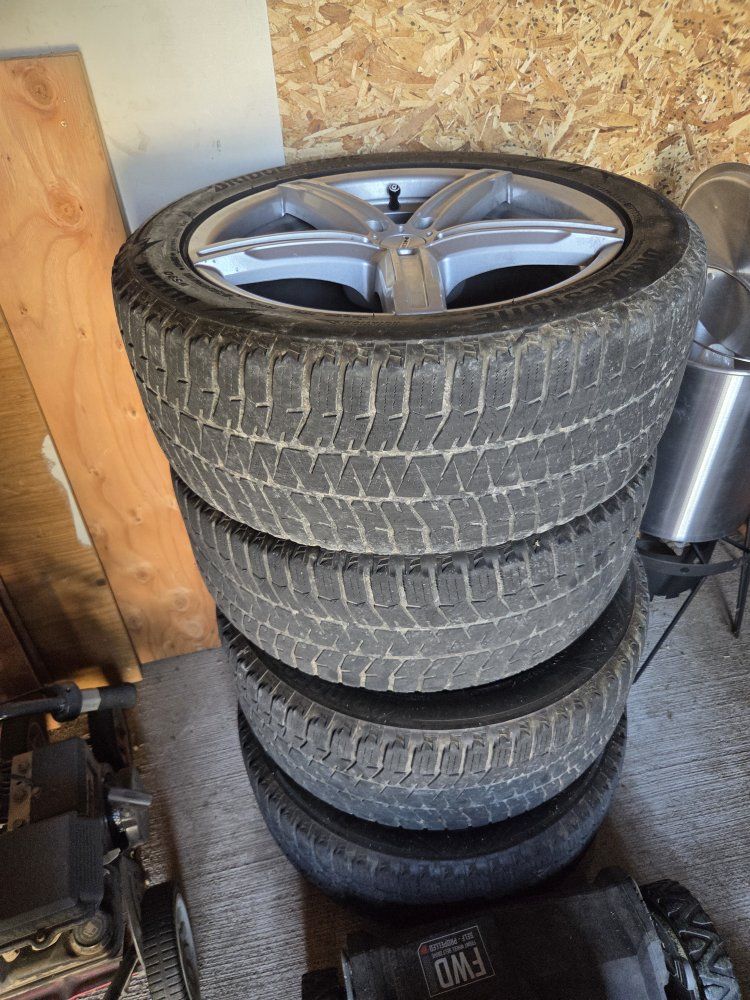 Bridgestone Blizzak WS90 235/50R18 Winter Tires with Vision Wheels Set of 4