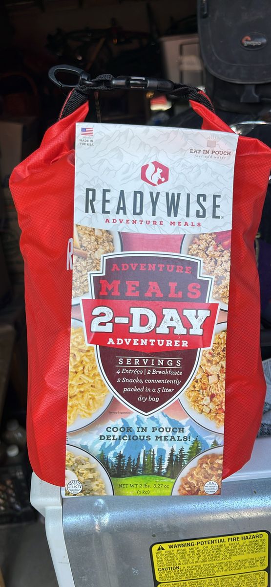 ReadyWise 2-Day Adventurer Freeze-Dried Emergency Meal Kit with 5L Dry Bag