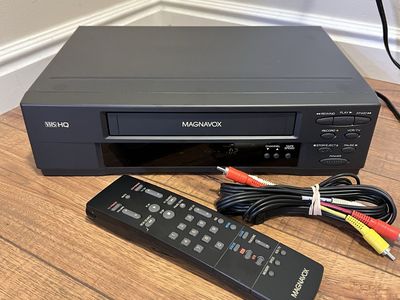 Magnavox VHS HQ VCR Player with Original Remote and RCA Cables (VR9321AT22)