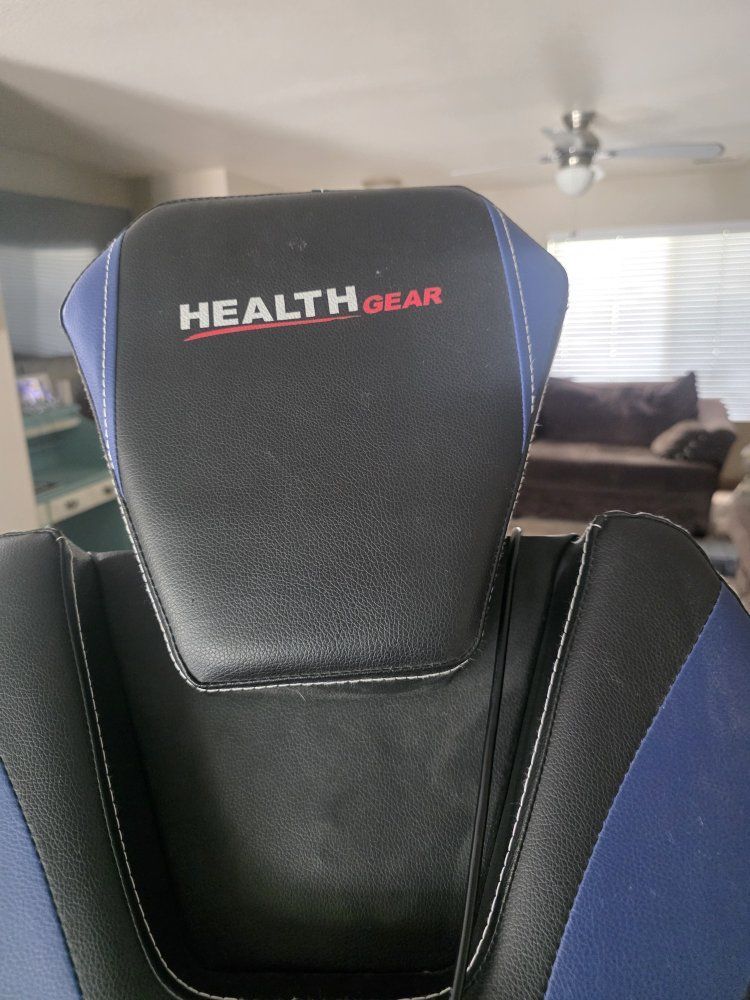 HEALTH GEAR Heat and Massage Inversion Table - Black/Blue
