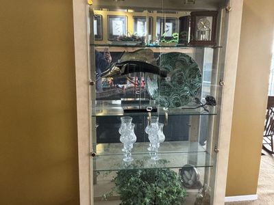 Glass Display Case with Spotlights