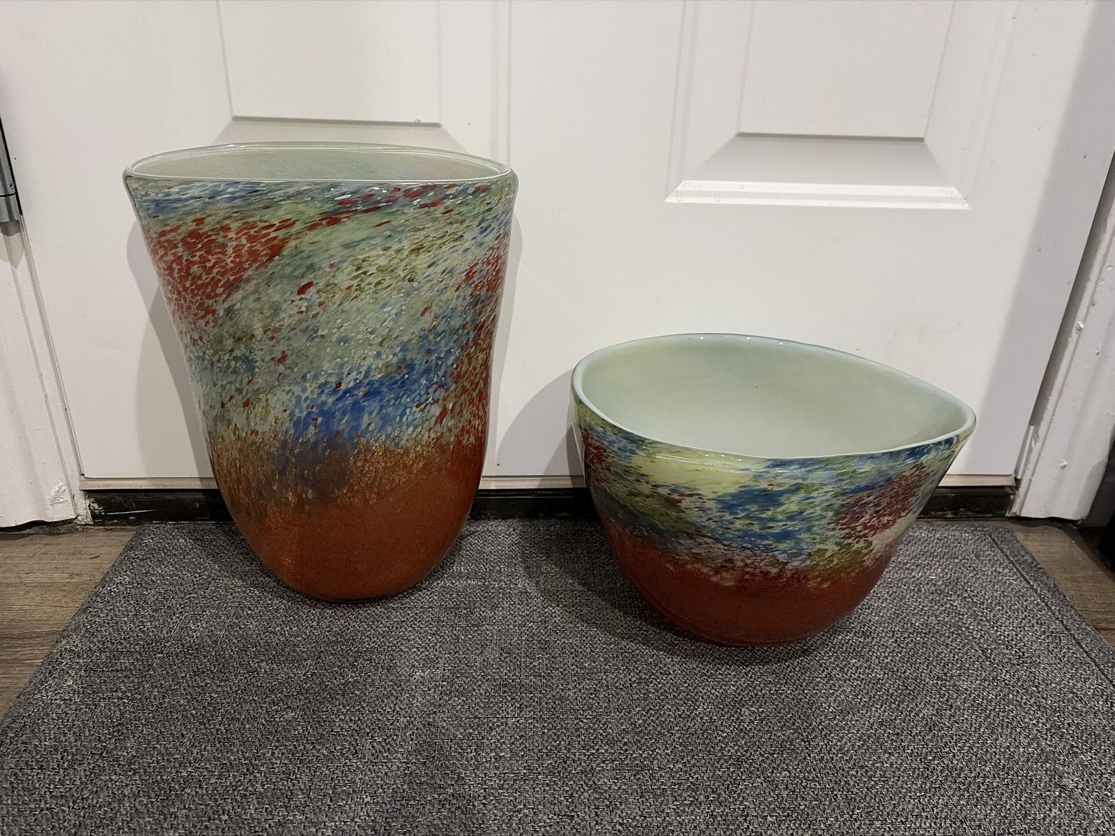 Georgous Like New Hand Blown Heavy Glass