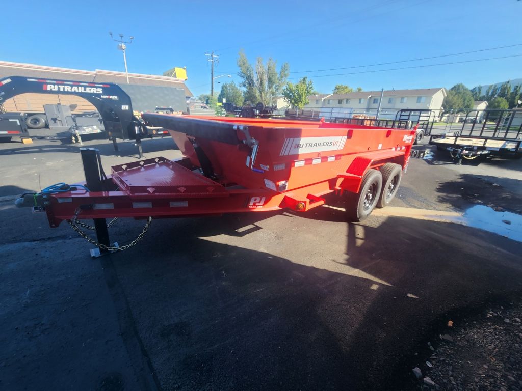 2027 PJ Trailers 7X14 DT1 Telescopic Hydraulic Jack 14K Dump Trailer