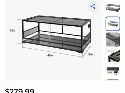 64 Gal Reptizoo Glass Terrarium