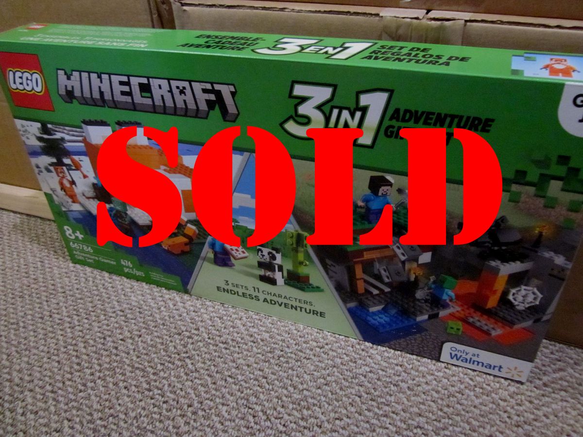 SOLD - Lego 66786 Minecraft 3-in-1 Adventure Gamer Gift Set New Sealed