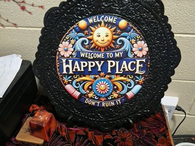 Welcome to My Happy Place Decorative Wall Sign Home Decor