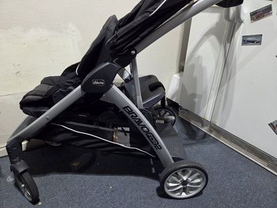 Chicco BravoFor2 Stroller with KeyFit 30 Car Seat - Black