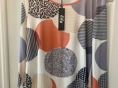 NEW! Lily by Firmiana Women's 2XL Multi-Pattern Long Sleeve Tunic w/ Comfort Stretch - C PIX