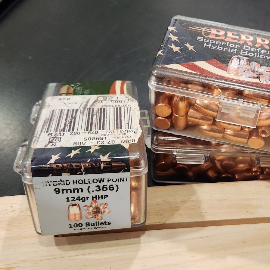 Berrys bullets 9MM Hybrid Hollow Point 124gr