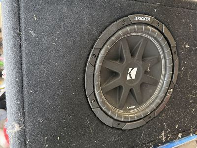 Kicker Comp Series 10" Subwoofer in Ported Enclosure - Car Audio Sub, Black