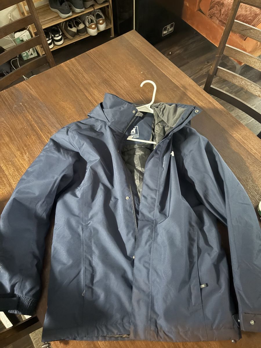 Helly Hansen Weatherproof Garment Co. Men's Navy Blue Water Resistant Hooded Jacket Size L
