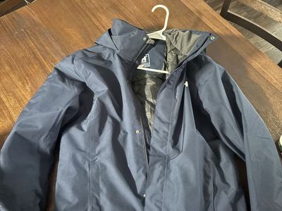 Helly Hansen Weatherproof Garment Co. Men's Navy Blue Water Resistant Hooded Jacket Size L
