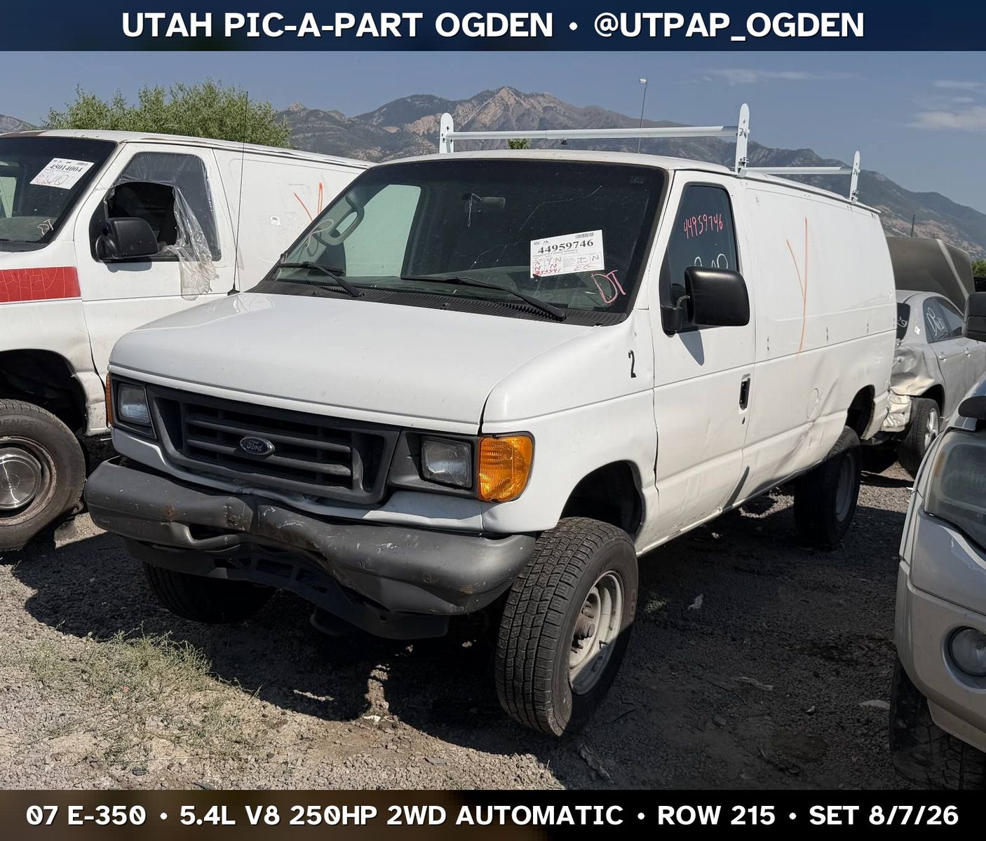 Just In! 2007 Ford E-350 Parts - UTPAP Ogden