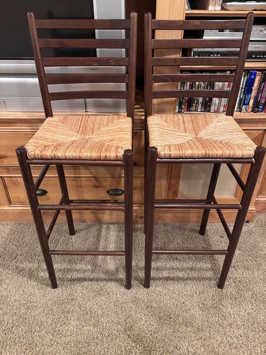 Pair Of Pottery Barn Bar Height Barstools