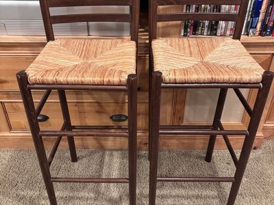 Pair Of Pottery Barn Bar Height Barstools